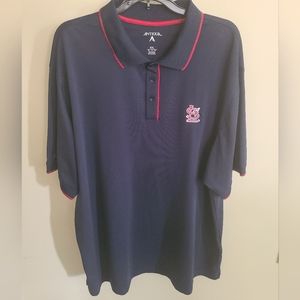 Mens St Louis Cardinal polo shirt size 2X Navy blue with red trim